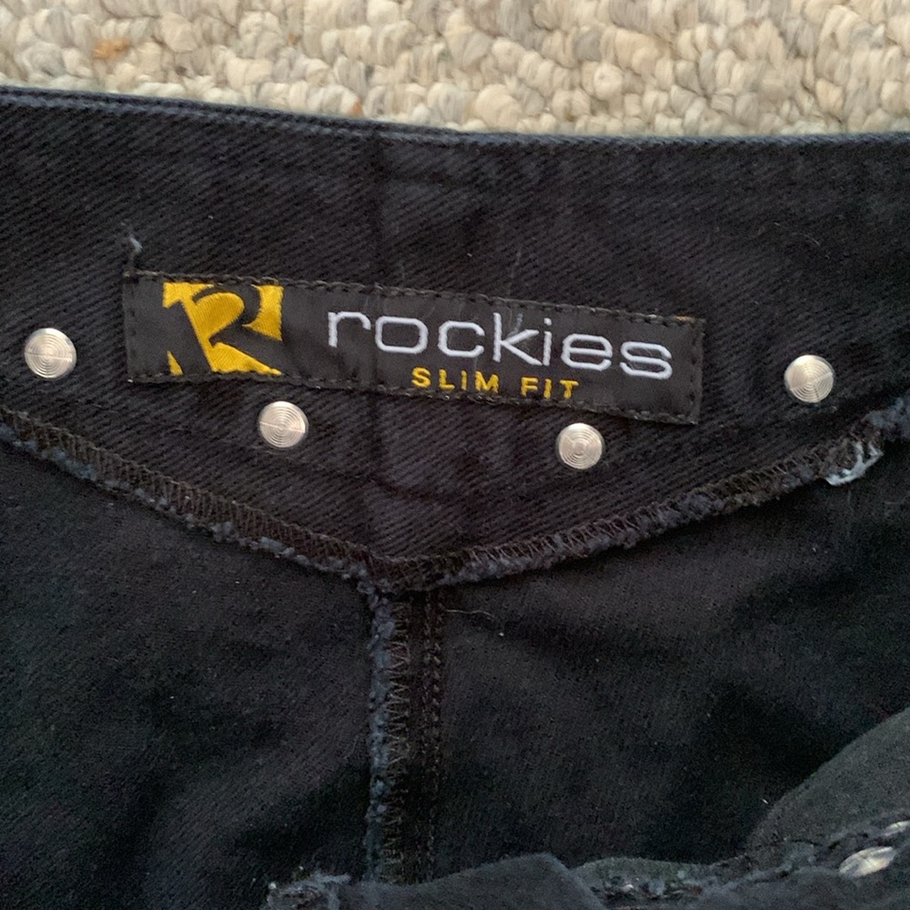 Rockies black slim fit denim jeans with silver star stud accents - Picture 8 of 9